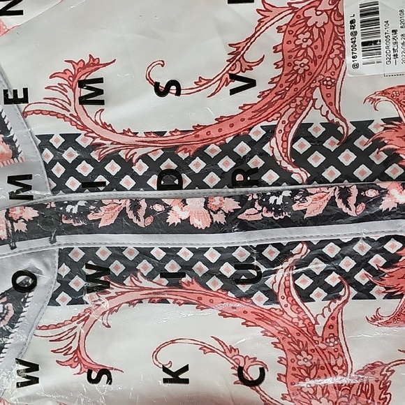 ELEGANT FLORAL GEO PRINT STAND COLLAR A LINE MINI DRESS - Picture 12 of 12